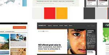 Previous application pages with usability issues highlighted