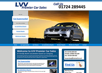 A screenshot of the LVV website home page